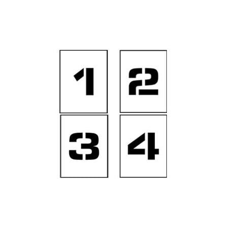 National Marker Co 8 Single Character Stencil - Number Set 0-9 PMN8